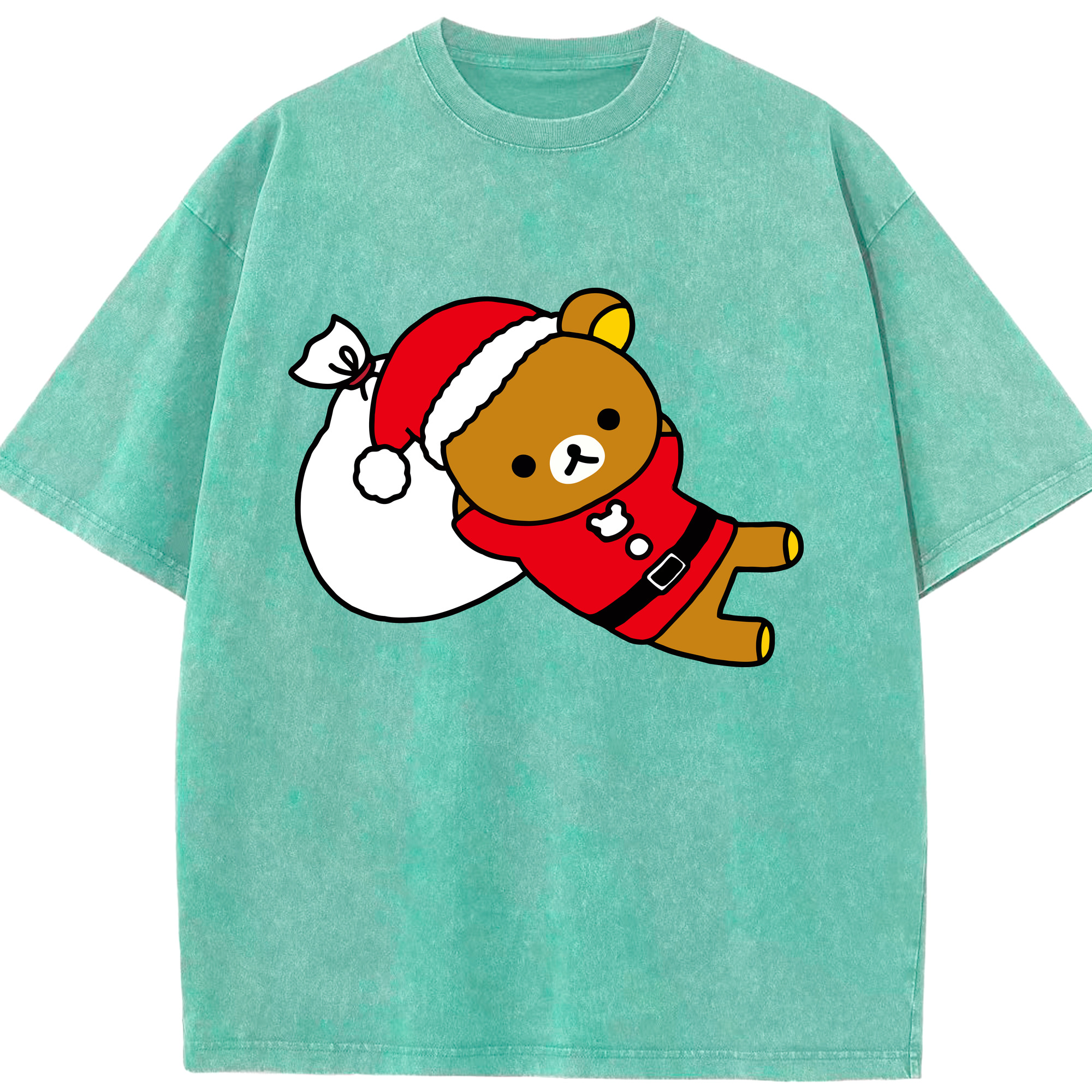 （画像用） リラックマ リラックマ キイロイトリ Rilakkuma Korilakkuma Kiiroitori 綿100% ヴィンテージ風 半袖Tシャツ（フロントプリント）